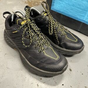 Hoka One One Mens 9 Anthracite Black Speedgoat 4 GTX Gore-Tex Trail‎ Vibram